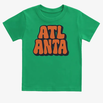 ATLANTA Groovy Grphic-Kids T-Shirt-Green
