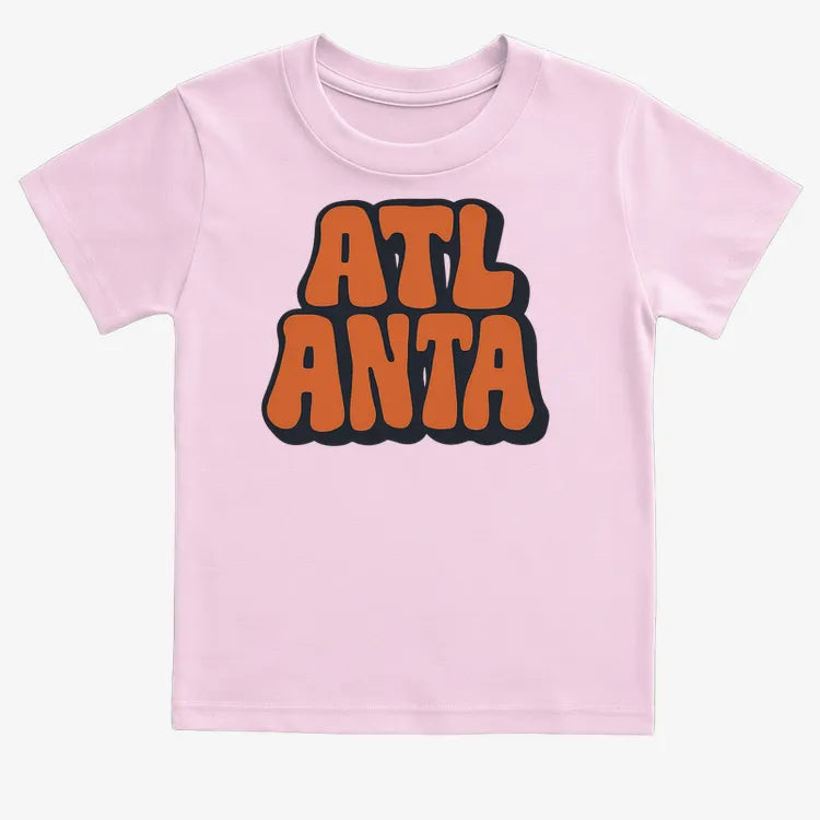 ATLANTA Groovy Grphic-Kids T-Shirt-Pink