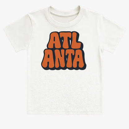ATLANTA Groovy Grphic-Kids T-Shirt-White