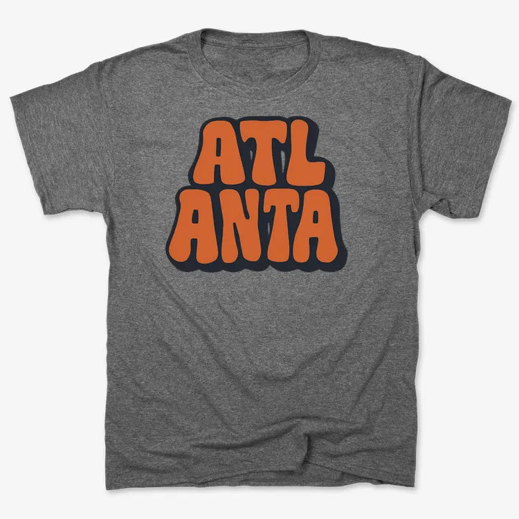 ATLANTA Groovy Grphic-Men's T-Shirt-Charcoal Heather
