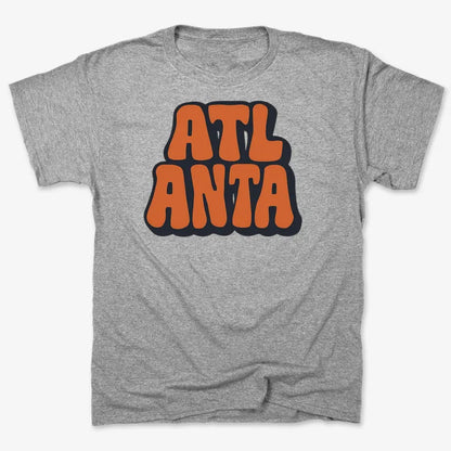 ATLANTA Groovy Grphic-Men's T-Shirt-Gray Heather