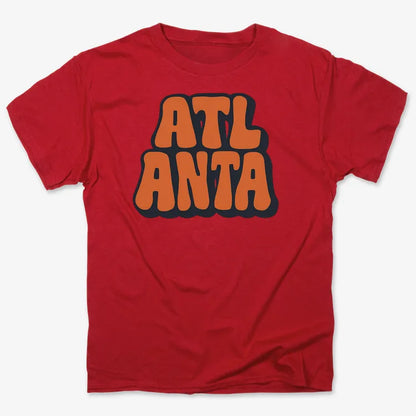 ATLANTA Groovy Grphic-Men's T-Shirt-Red