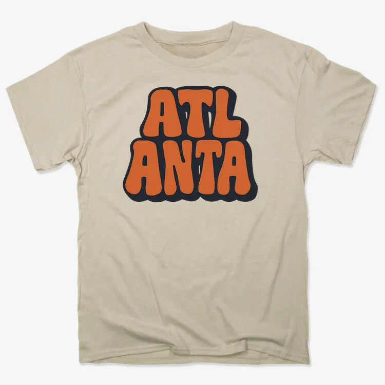 ATLANTA Groovy Grphic-Men's T-Shirt-Sand