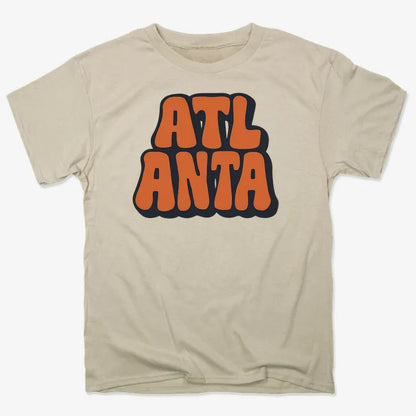 ATLANTA Groovy Grphic-Men's T-Shirt-Sand