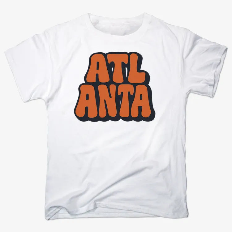 ATLANTA Groovy Grphic-Men's T-Shirt-White