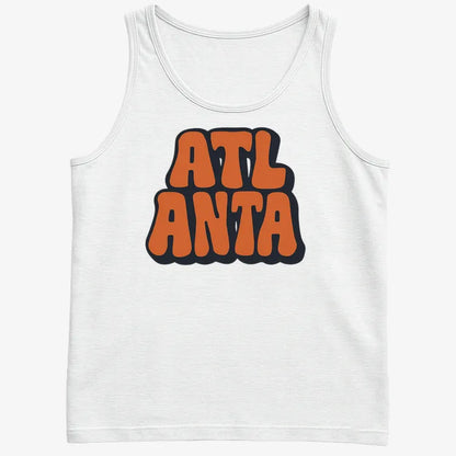 ATLANTA Groovy Grphic-Men's Tank Top-White