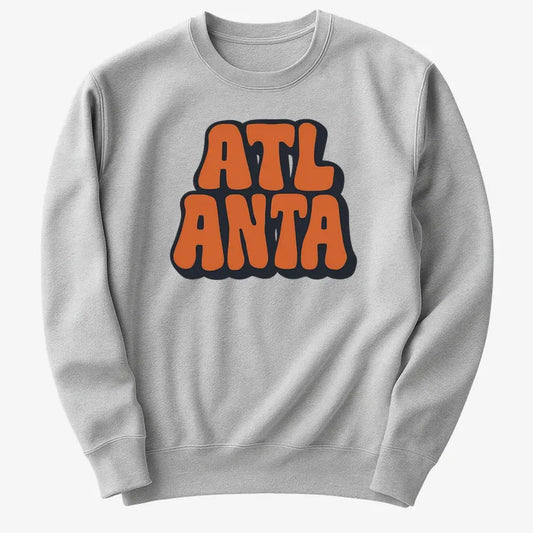 ATLANTA Groovy Grphic-Sweater-Gray Heather