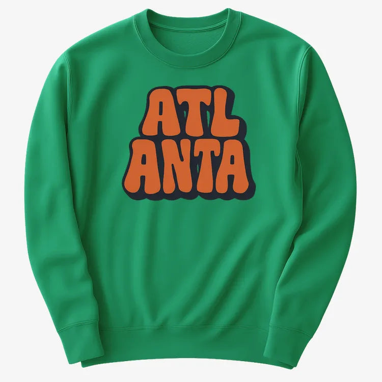 ATLANTA Groovy Grphic-Sweater-Green