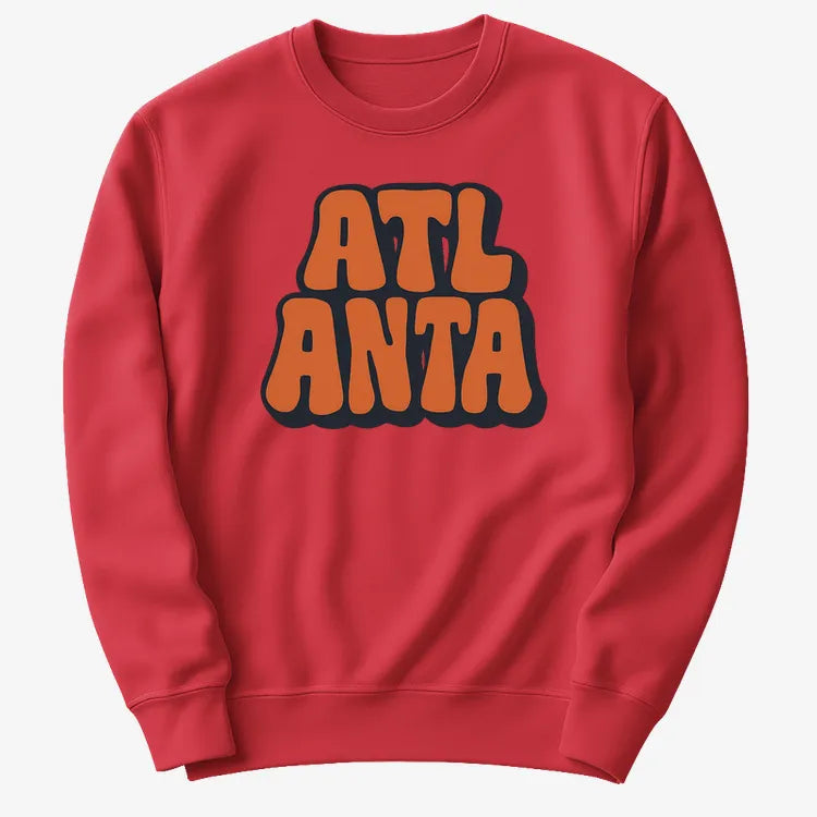 ATLANTA Groovy Grphic-Sweater-Red