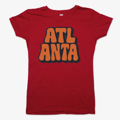 ATLANTA Groovy Grphic-Women's T-Shirt-Deep Red
