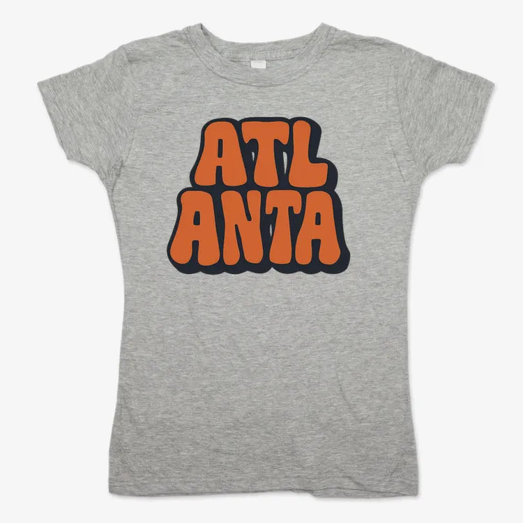 ATLANTA Groovy Grphic-Women's T-Shirt-Gray Granite