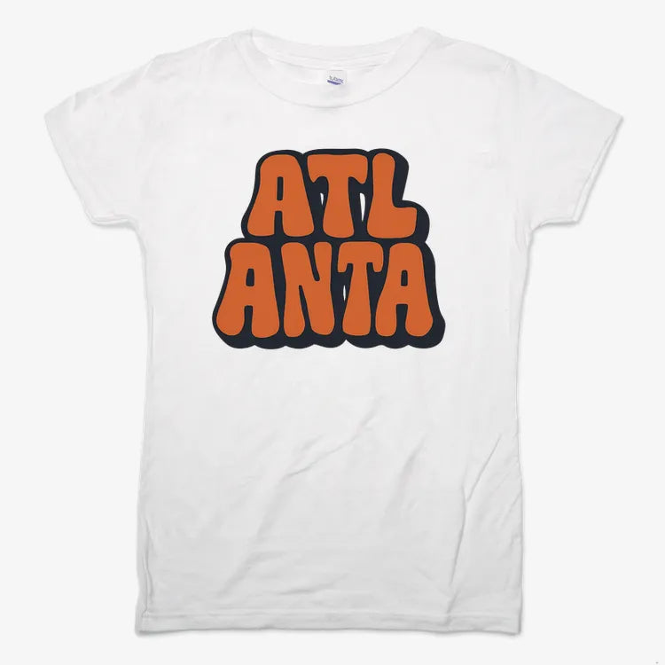ATLANTA Groovy Grphic-Women's T-Shirt-Snow