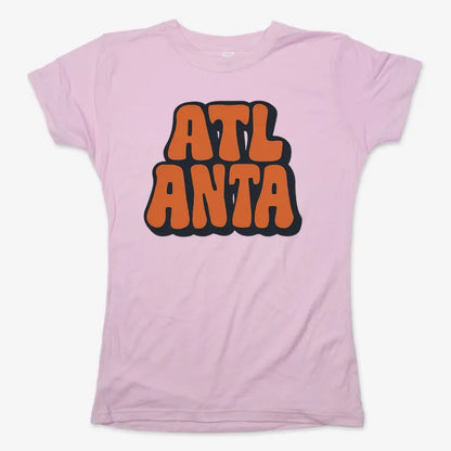 ATLANTA Groovy Grphic-Women's T-Shirt-Soft Pink