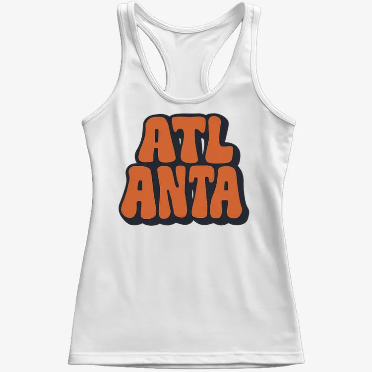ATLANTA Groovy Grphic-Women's Tank Top-Snow