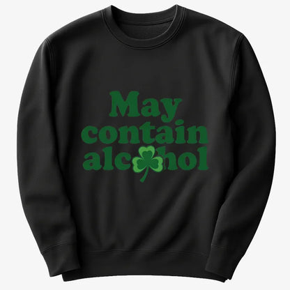 May Contain Alcohol Shamrock St Patrick's Day Design