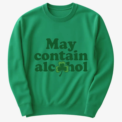 May Contain Alcohol Shamrock St Patrick's Day Design