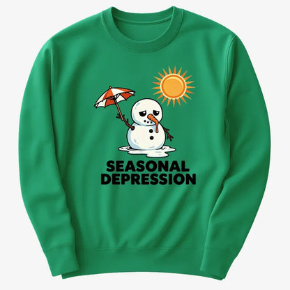 Seasonal Depression Melting Snowman