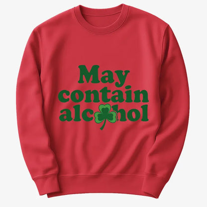 May Contain Alcohol Shamrock St Patrick's Day Design