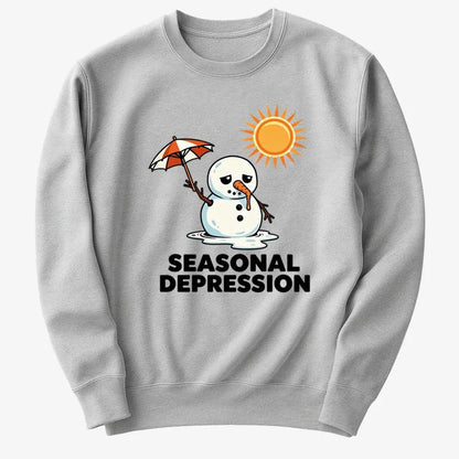 Seasonal Depression Melting Snowman