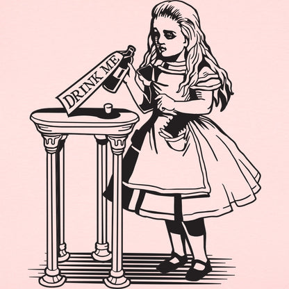 Alice Drink Me Bottle Wonderland Illustration