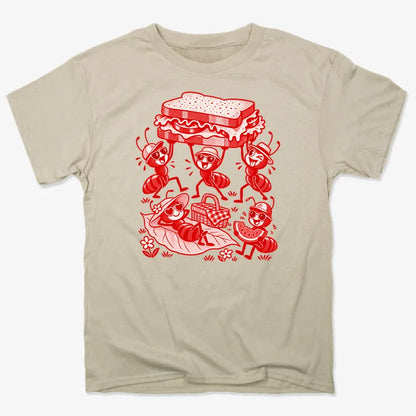 Ants Picnic with Sandwich and Basket-Men's T-Shirt-Sand