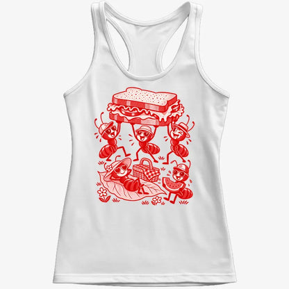 Ants Picnic with Sandwich and Basket-Women's Tank Top-Snow