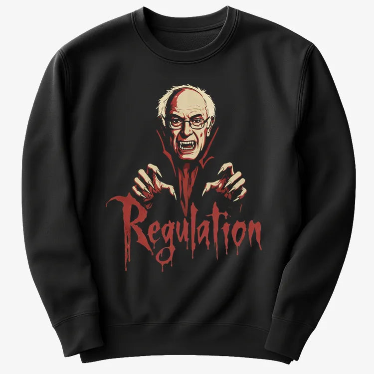 Bernie Sanders Regulation Dracula-Sweater-Black