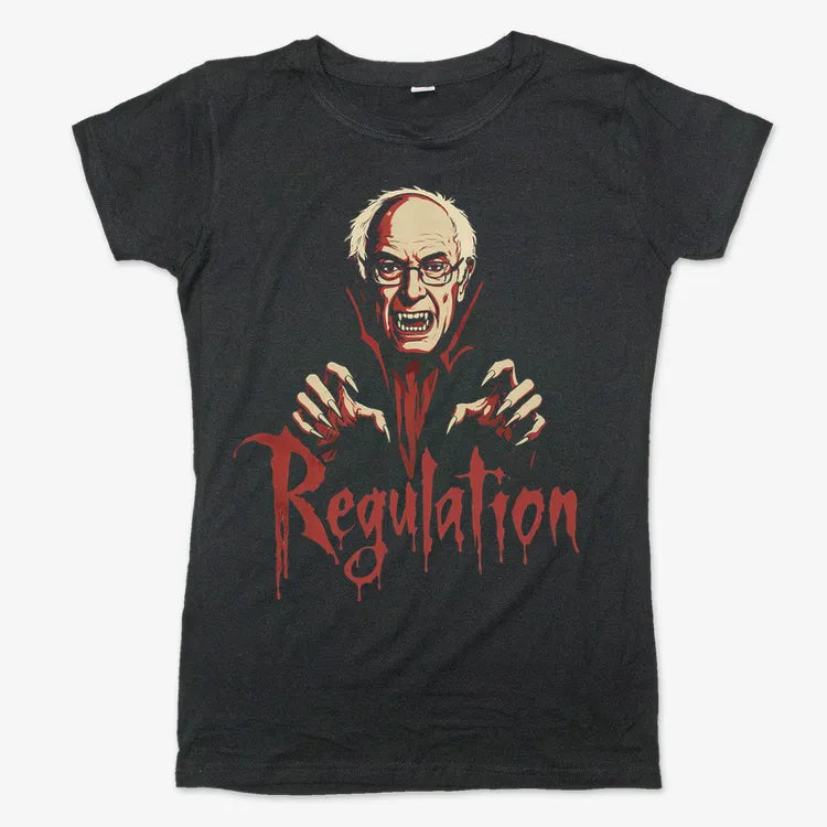 Bernie Sanders Regulation Dracula-Women's T-Shirt-Midnight