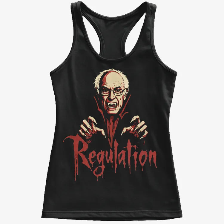 Bernie Sanders Regulation Dracula-Women's Tank Top-Midnight