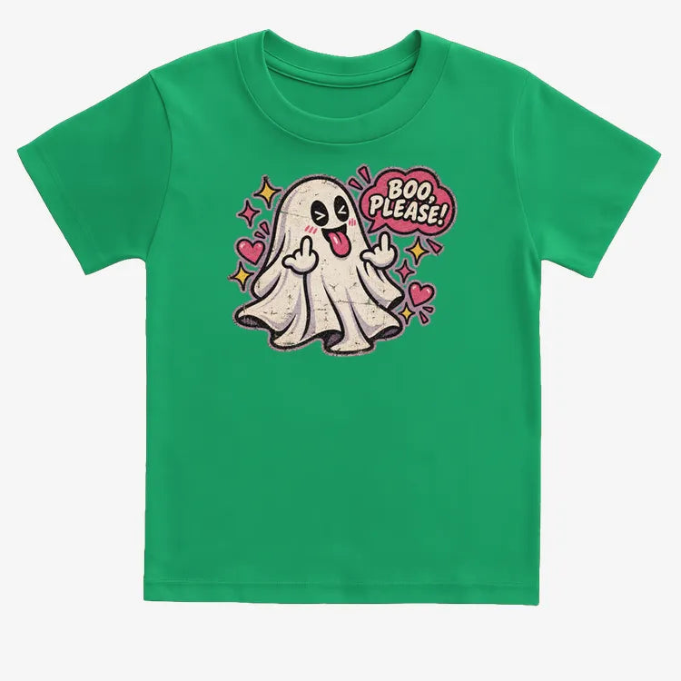 Boo Please!-Kids T-Shirt-Green