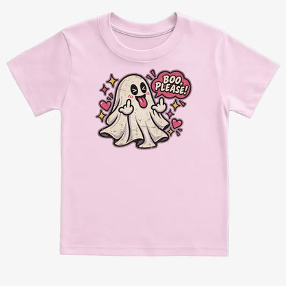 Boo Please!-Kids T-Shirt-Pink