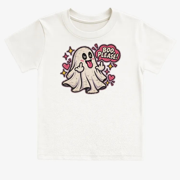 Boo Please!-Kids T-Shirt-White