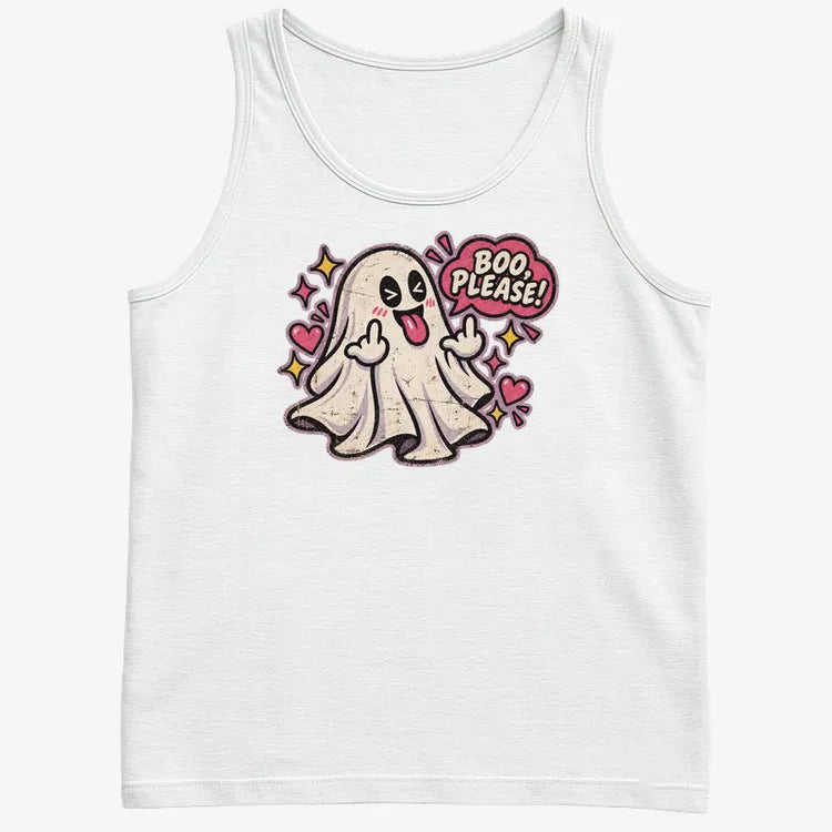 Boo Please!-Men's Tank Top-White
