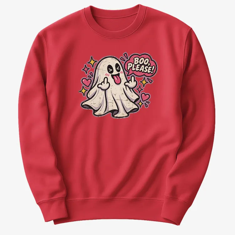 Boo Please!-Sweatshirt-Red
