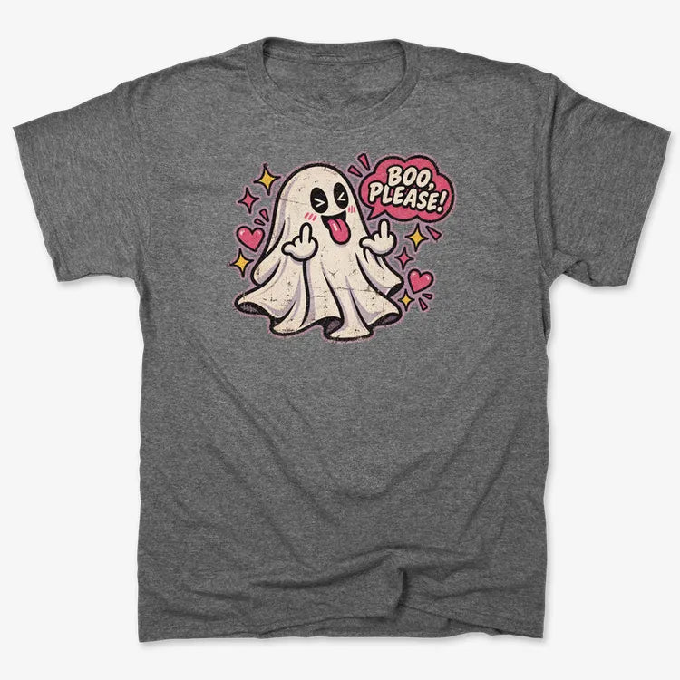 Boo Please!-Unisex Heavyweight T-Shirt-Charcoal Heather