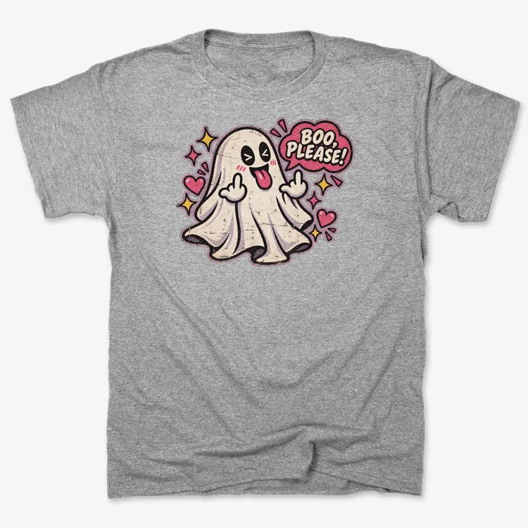 Boo Please!-Unisex Heavyweight T-Shirt-Heather Gray