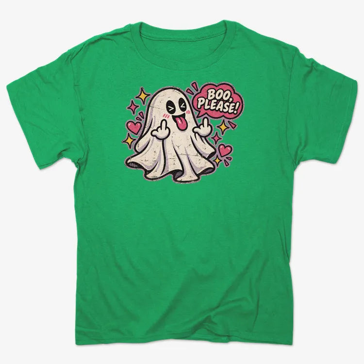 Boo Please!-Unisex Heavyweight T-Shirt-Kelly Green Herather