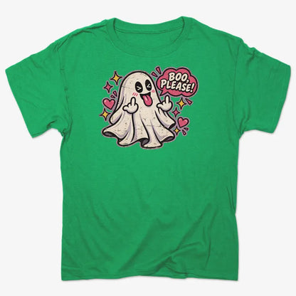 Boo Please!-Unisex Heavyweight T-Shirt-Kelly Green Herather