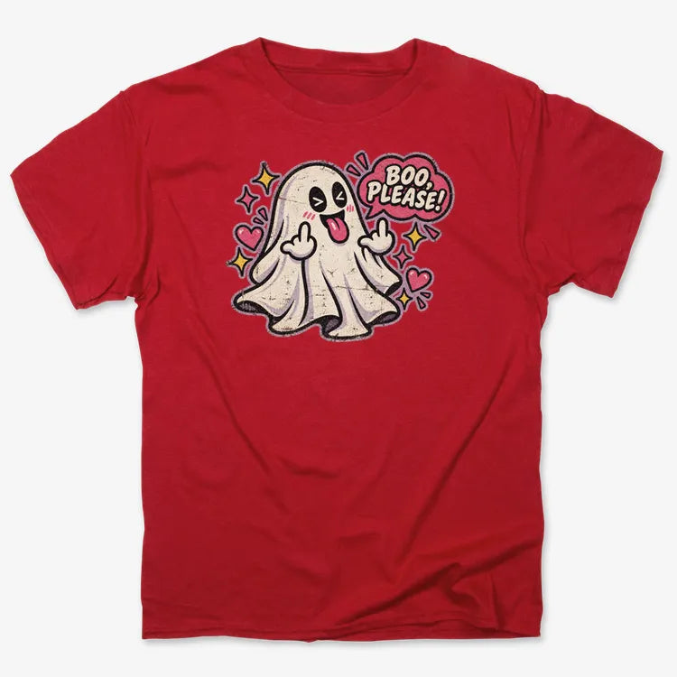 Boo Please!-Unisex Heavyweight T-Shirt-Red