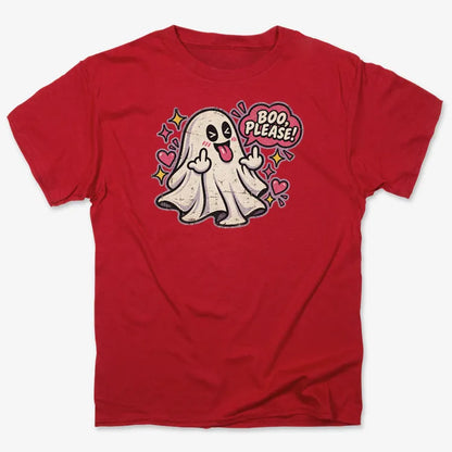 Boo Please!-Unisex Heavyweight T-Shirt-Red