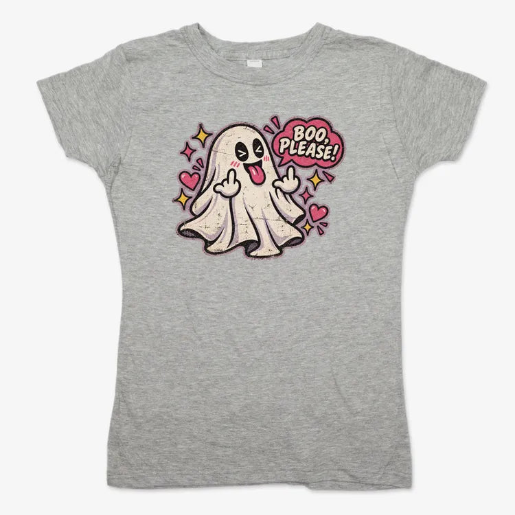 Boo Please!-Women's T-Shirt-Gray Granite