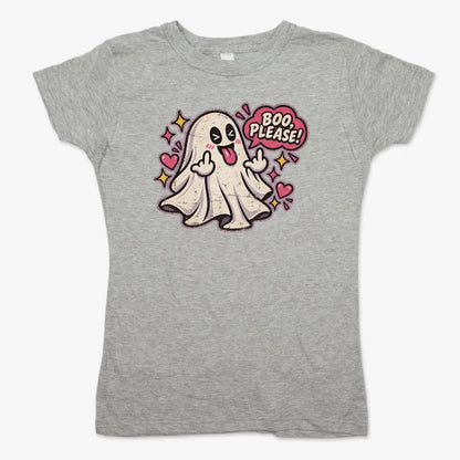 Boo Please!-Women's T-Shirt-Gray Granite