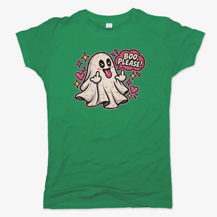Boo Please!-Women's T-Shirt-Lucky Green