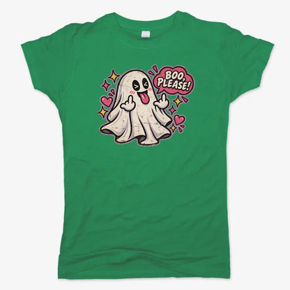 Boo Please!-Women's T-Shirt-Lucky Green