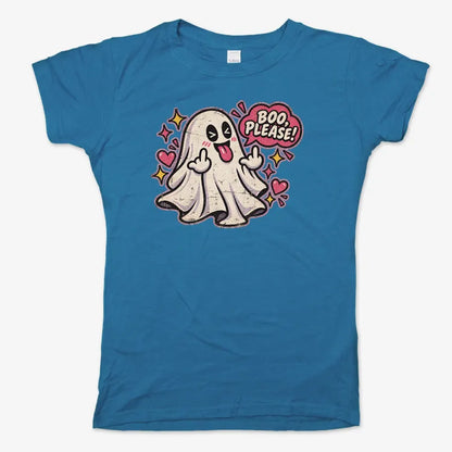 Boo Please!-Women's T-Shirt-Sky Blue