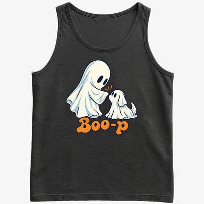 Boo-p cute ghost and puppy-Men's Tank Top-Black