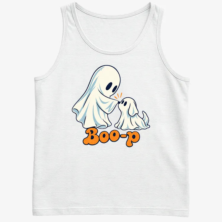 Boo-p cute ghost and puppy-Men's Tank Top-White