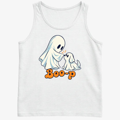 Boo-p cute ghost and puppy-Men's Tank Top-White
