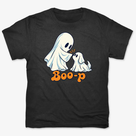 Boo-p cute ghost and puppy-Unisex Heavyweight T-Shirt-Black