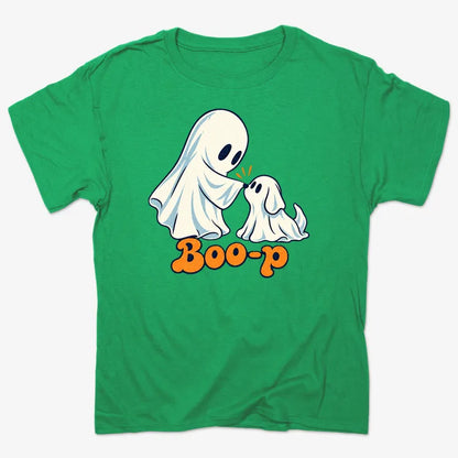 Boo-p cute ghost and puppy-Unisex Heavyweight T-Shirt-Kelly Green Heather